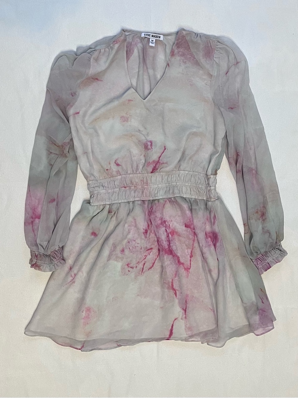 Steve Madden Lavender and Pink Watercolor Mini Dress
